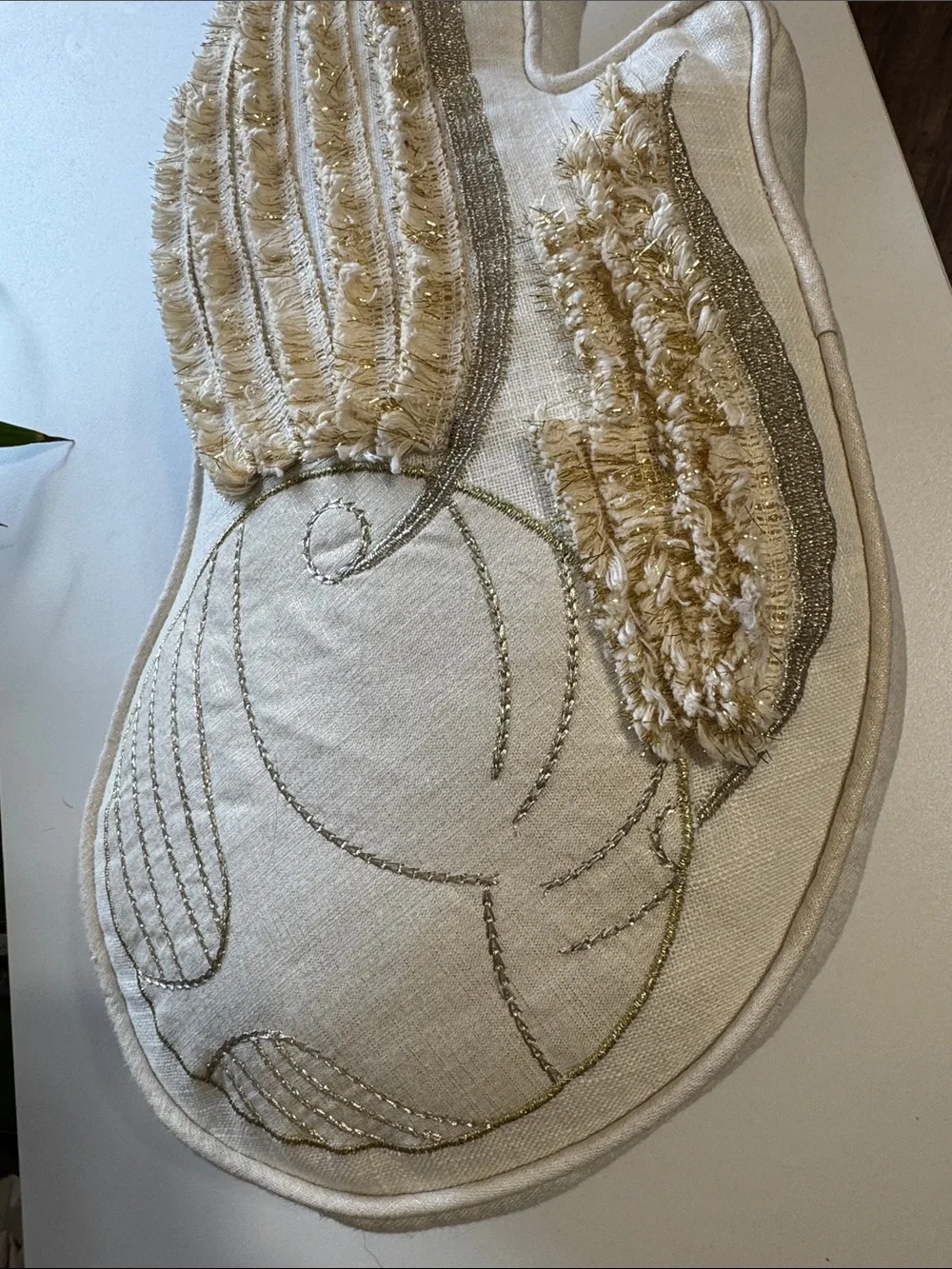 GOLDEN SNITCH Pottery Barn Kids Cream Gold Embroidered Harry Potter